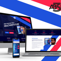 AB3 Medical responsive website and app design mock-up