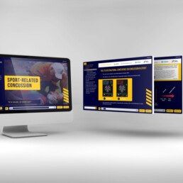 Sport-related Concussion eLearning module mock-up