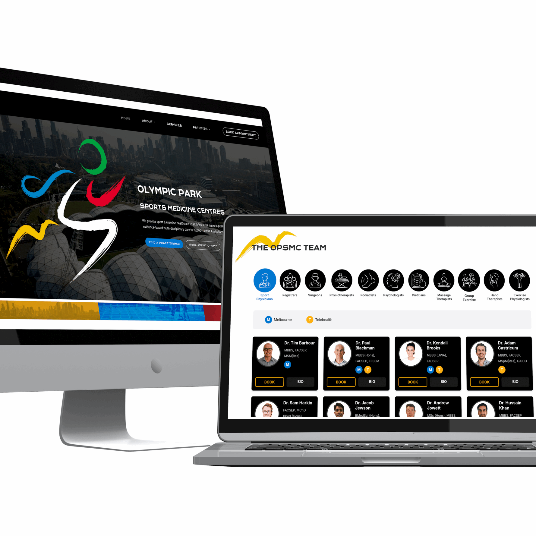 OPSMC responsive website and app design